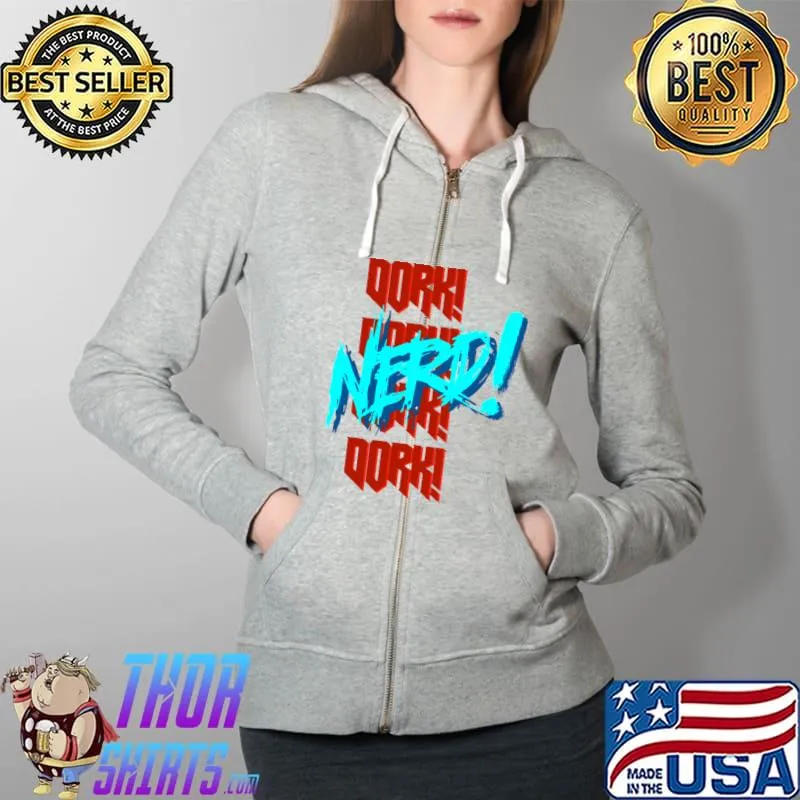Nerd dork T-Shirt Full Zip Hooded