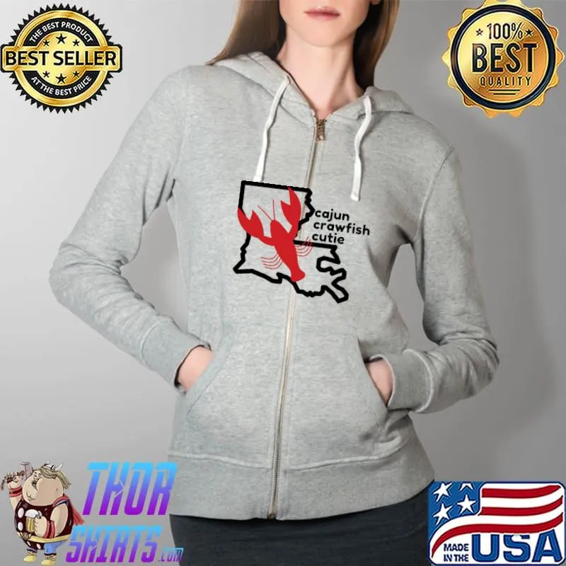 New Orleans Louisiana Crawfish Cajun Cutie T-Shirt Full Zip Hooded