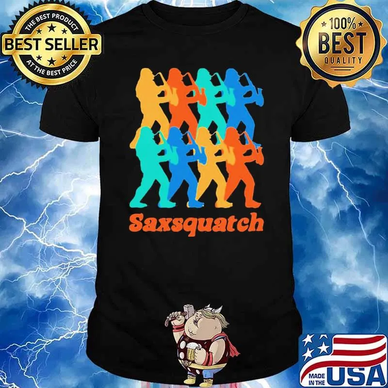 Nice Saxsquatch Big Foot Shirt