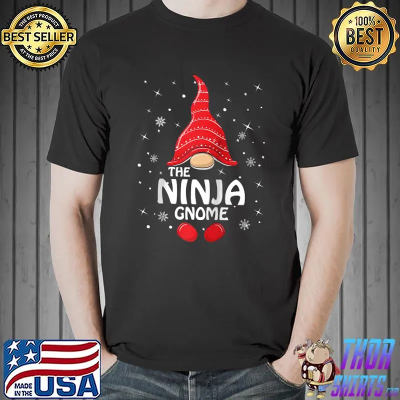 Ninja Gnome Matching Family Group Christmas Party Pajama Raglan Baseball T-s Unisex
