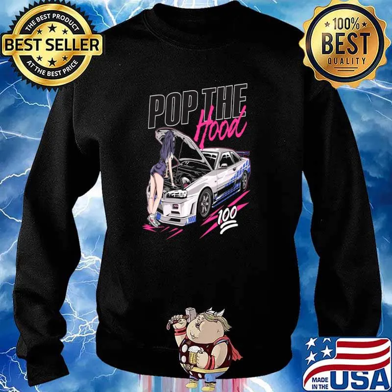 Nissan Skyline R34 Pop the hood T-Shirt Sweater