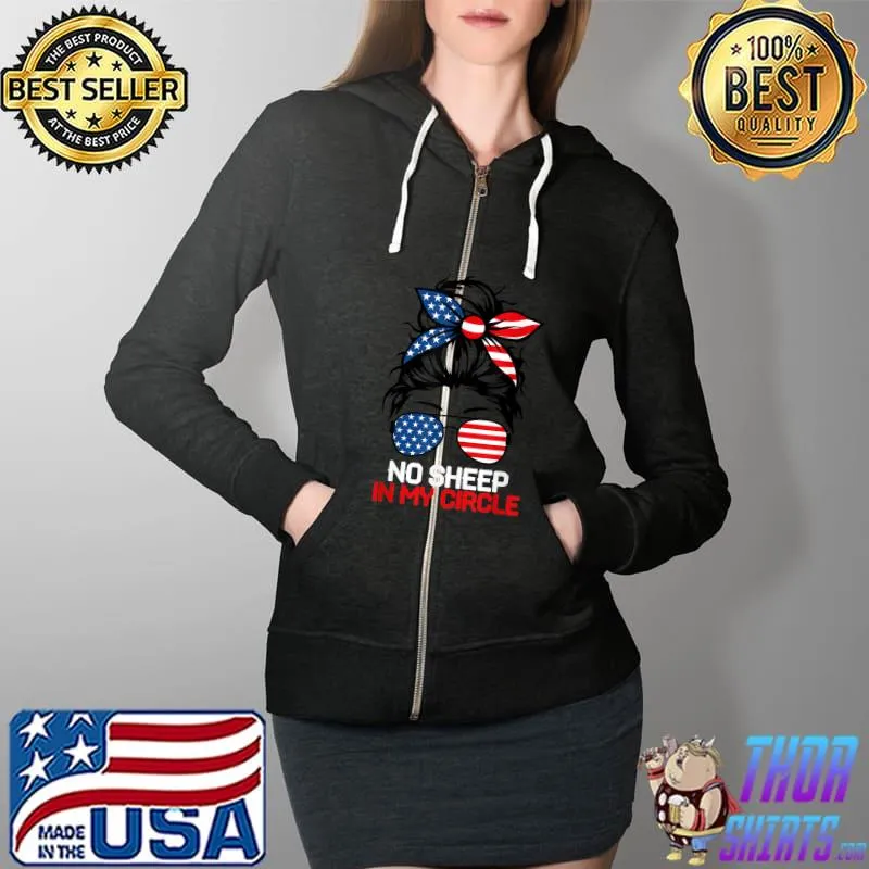 No Sheep In My Circle T-Shirt Full Zip Hooded