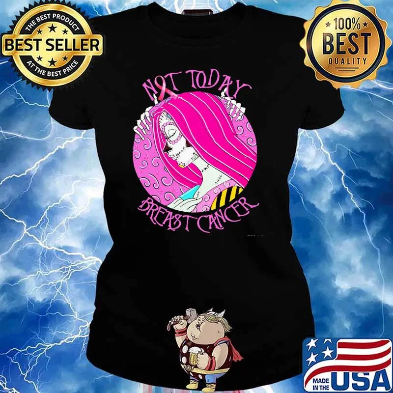 Not Today Breast Cancer Halloween Shirt Ladies tee
