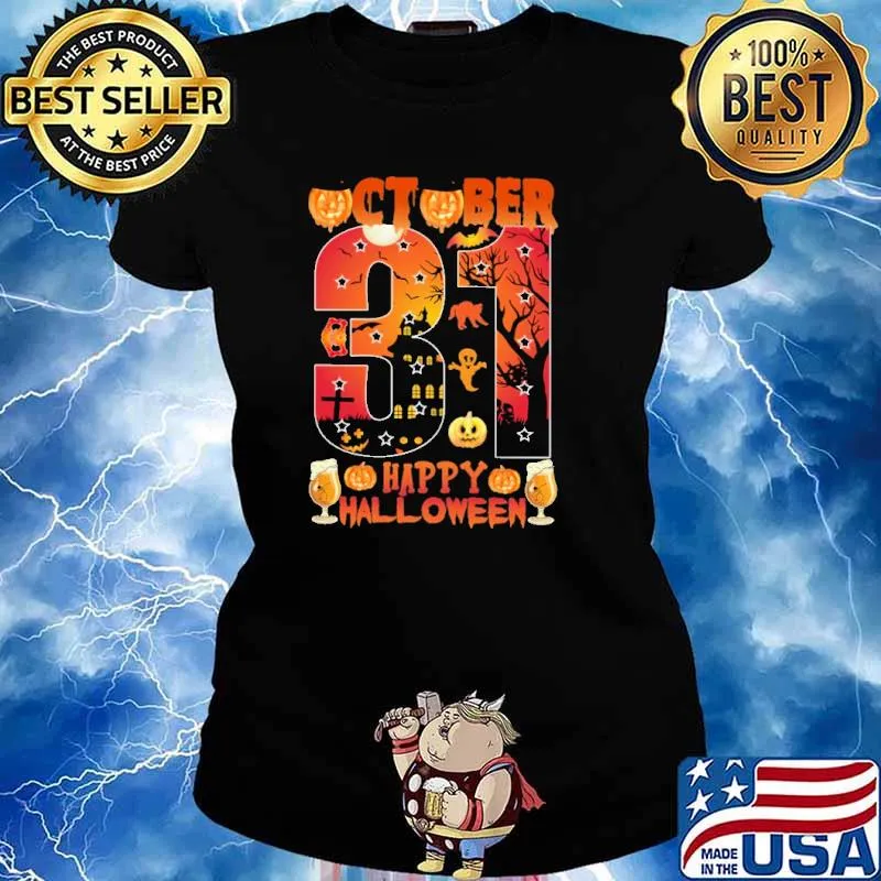October 31 Happy Halloween Shirt Ladies tee