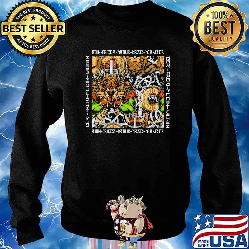 Odin frigga hour bragi armour geri freki hugin munin s Sweater