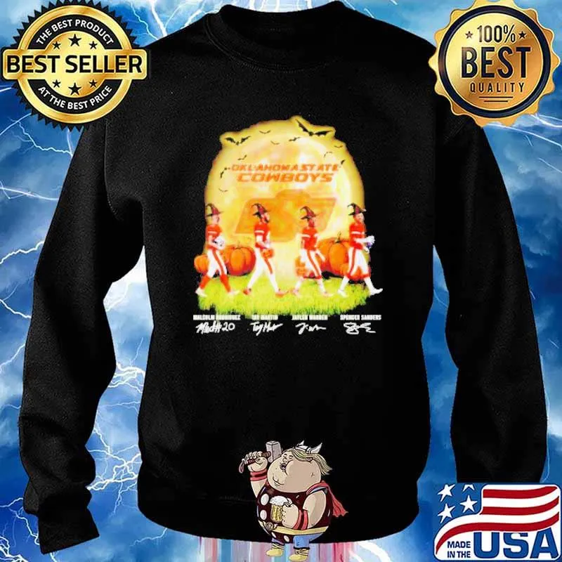 Oklahoma State Cowboys Halloween signatures s Sweater