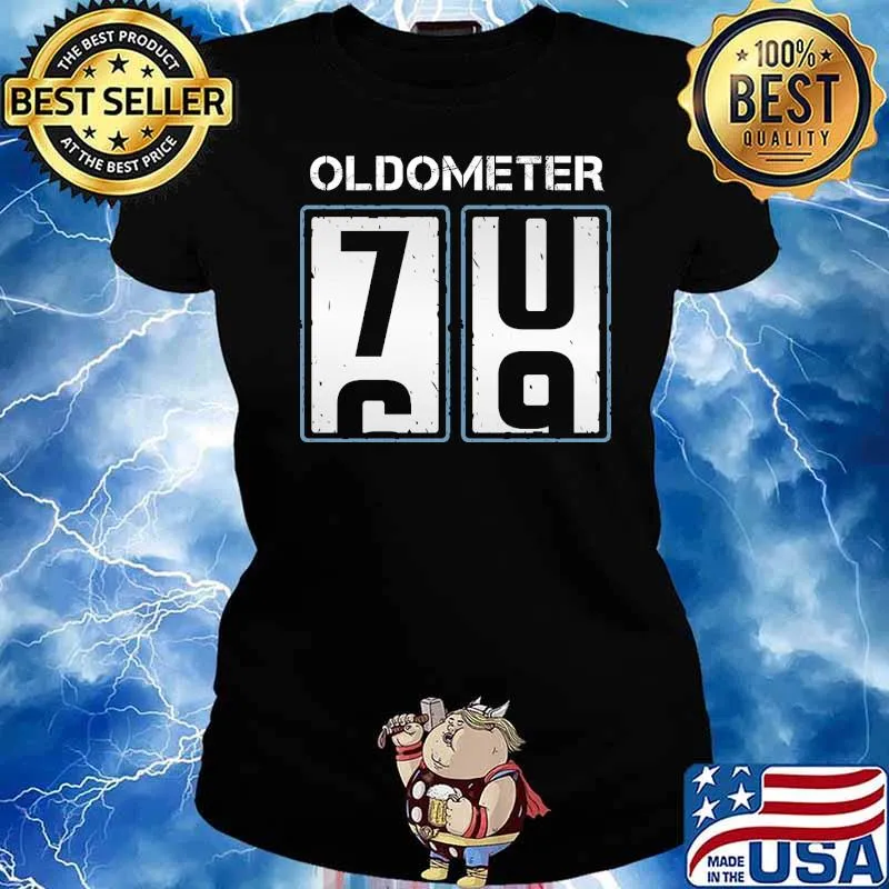 Oldometer 70 birthday gift s Ladies tee