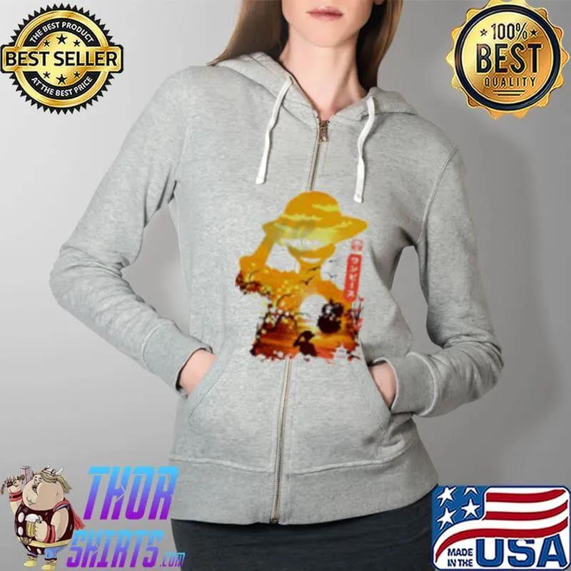 One Piece Manga Luffy Shirt Full Zip Hooded