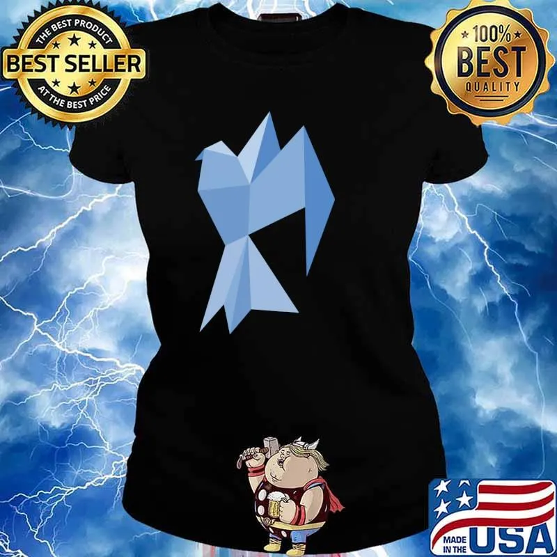 Origami azure bird T-Shirt Ladies tee
