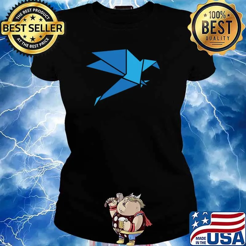 Origami blue bird T-Shirt Ladies tee