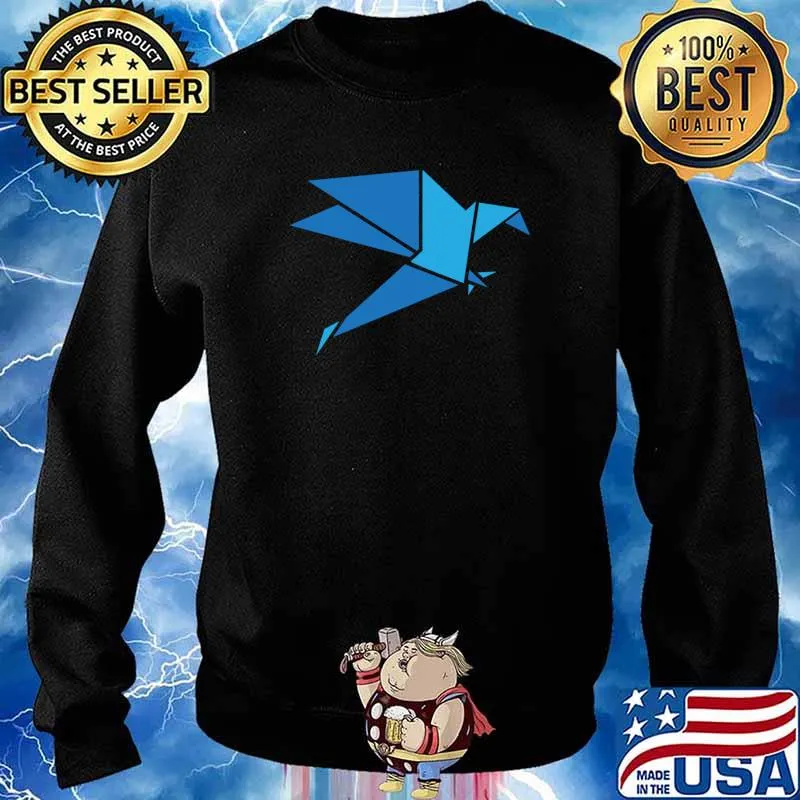 Origami blue bird T-Shirt Sweater