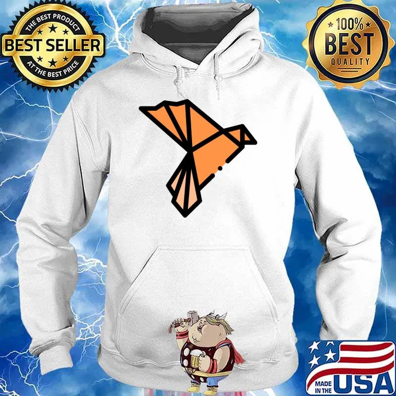Origami orange bird T-Shirt Hoodie