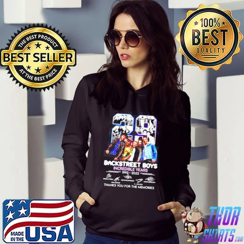 Original backstreet Boys incredible years 1993 2022 thank you for the memories s Hoodie