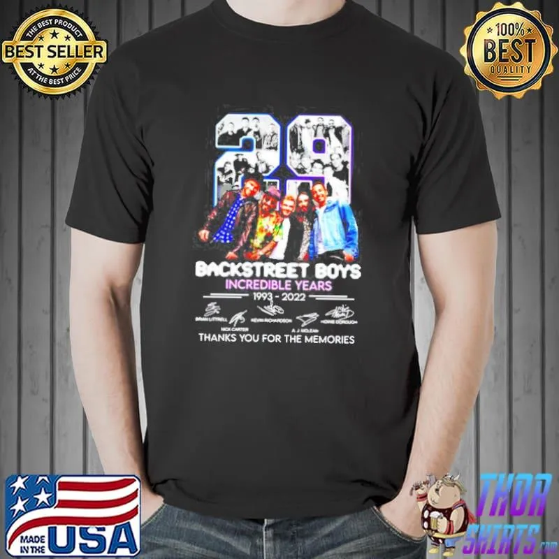 Original backstreet Boys incredible years 1993 2022 thank you for the memories s Unisex
