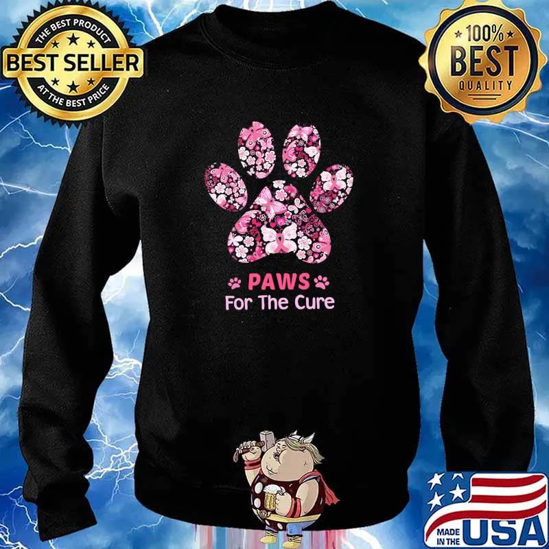 Paws For The Cure Breast Cancer Awareness Shirt Sweater
