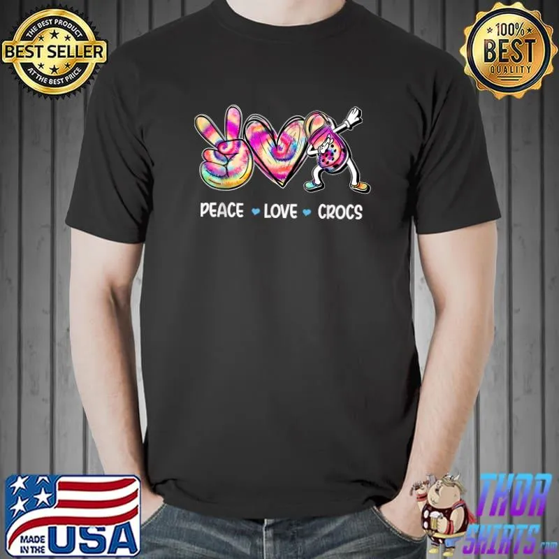Peace Love Crocs Funny for Family Xmas Costume T-Shirt