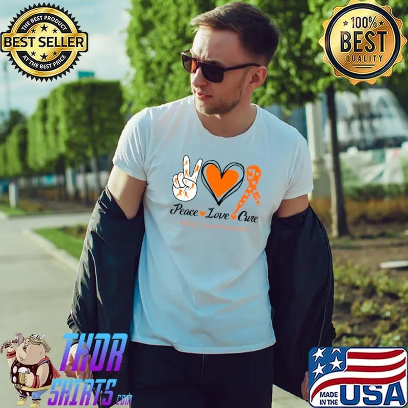 Peace Love Cure Kidney Cancer Awareness Classic T-Shirt