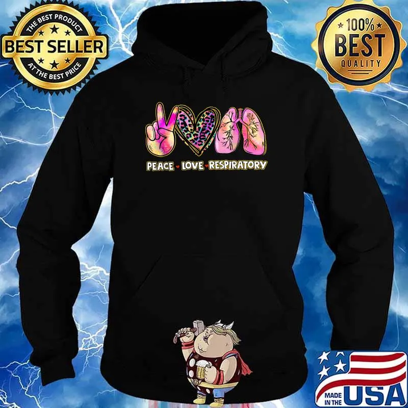 Peace Love Respiratory Therapist Respiratory Therapy Heart Leopard T-Shirt Hoodie