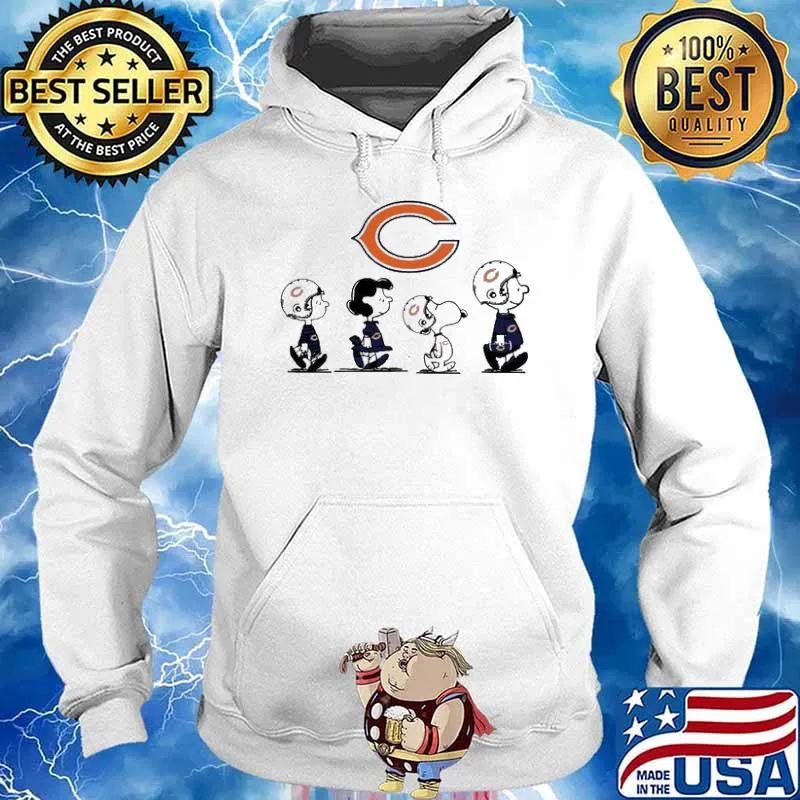Peanuts Chicago Snoopy and Charlie Brown playing football s Hoodie