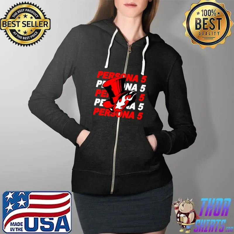 Persona 5 phantom thieves T-Shirt Full Zip Hooded