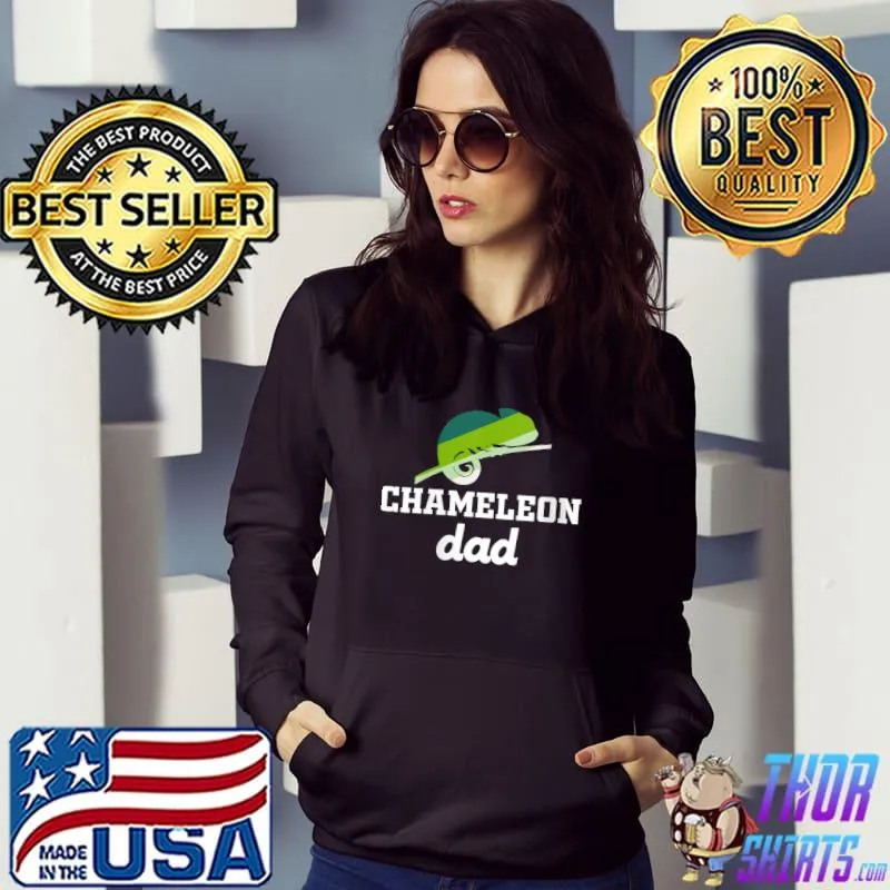 Pet Chameleon Dad Herpetologist Funny Reptile Lover Retro T-Shirt