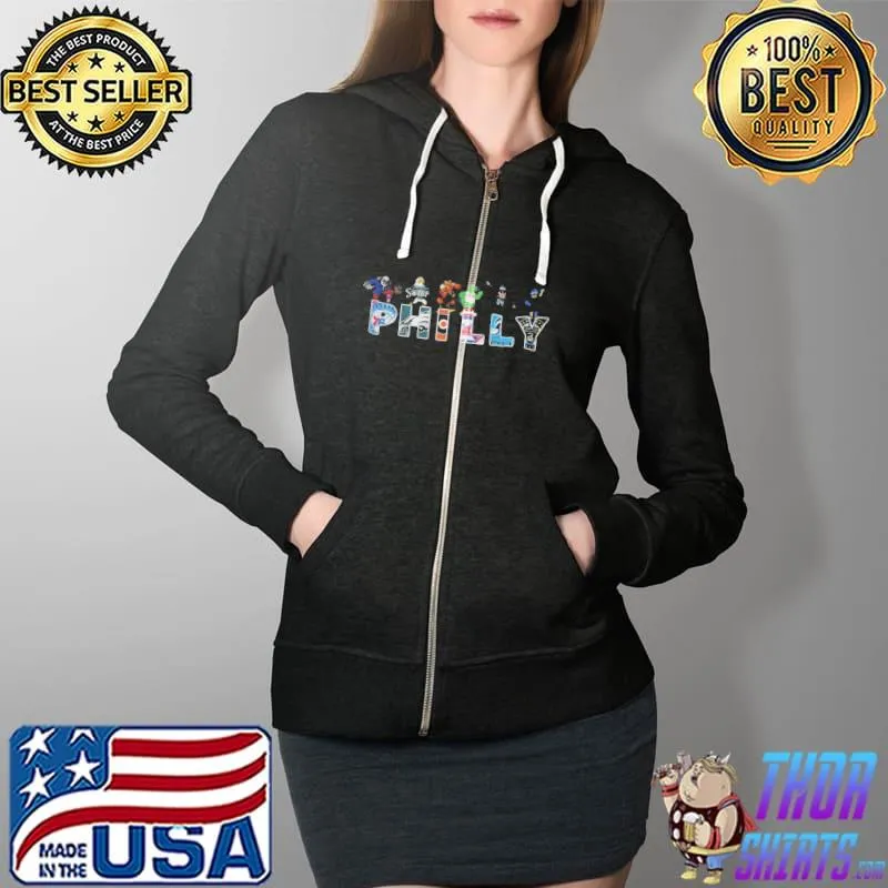 Philadelphia Teams Shirt Full Zip Hooded