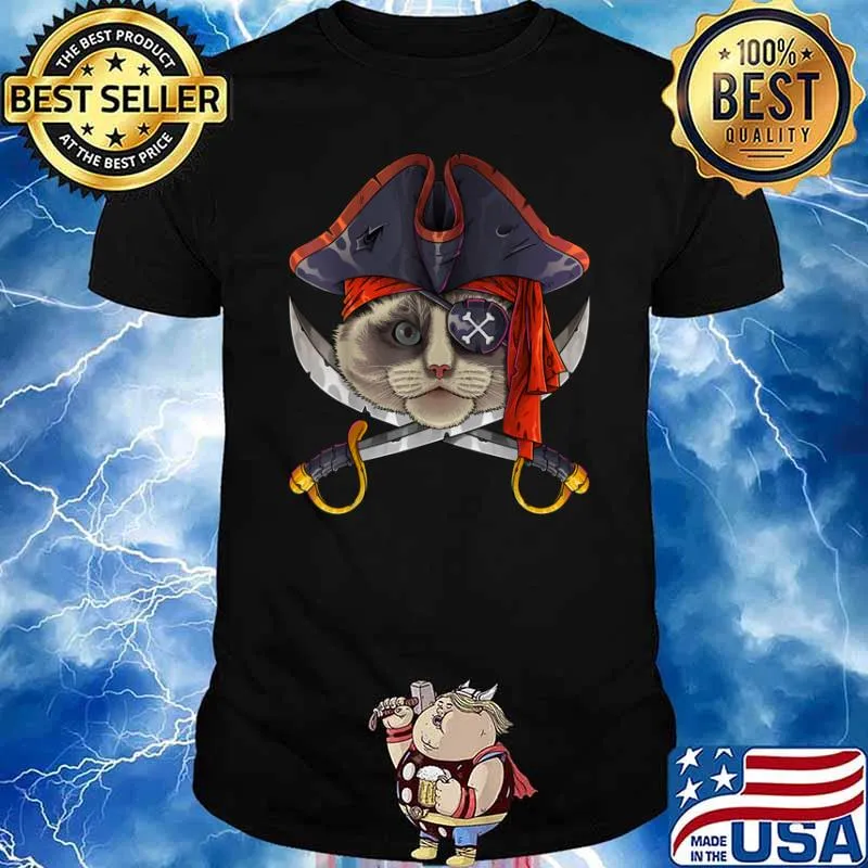 Pirate Ragdoll Jolly Roger Halloween Costume Crossbones Shirt