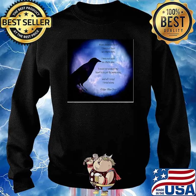 Poe i loved alone 2 classic crow s Sweater