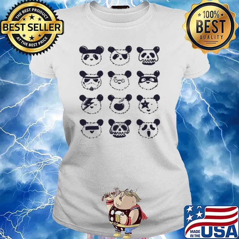 Pop Panda Mask Face s Ladies tee
