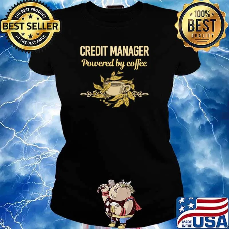 Powered By Coffee Credit Manager T-Shirt Ladies tee