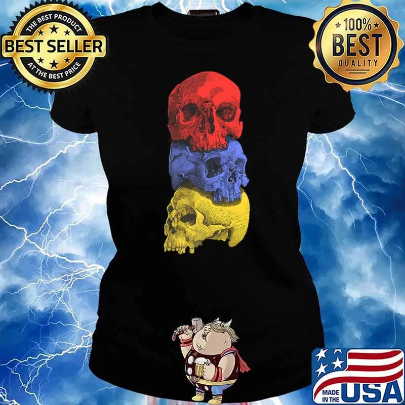 Primary Skulls Premium T-Shirt Ladies tee