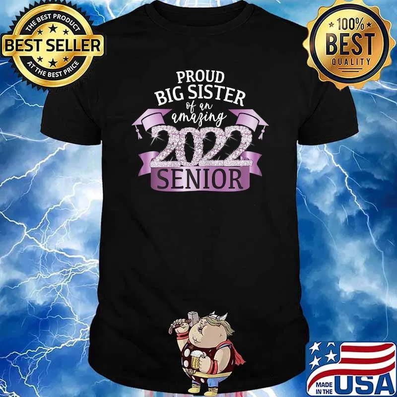 Proud Big Sister of a 2022 Senior Purple School Color Outfit T-Shirt