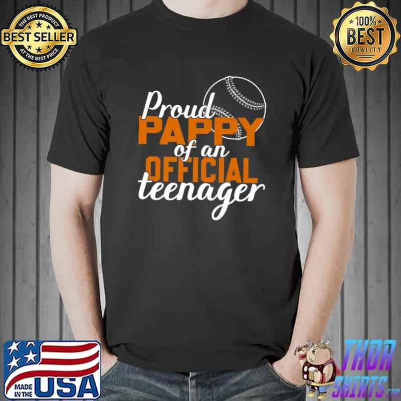 Proud Pappy of an Official Teenager 13th Birthday Baseball Premium T-Shirt