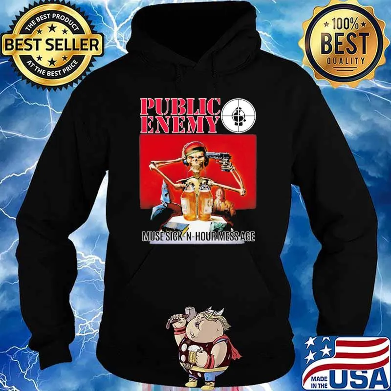 Public enemy muse sick n hour mess age skull s Hoodie