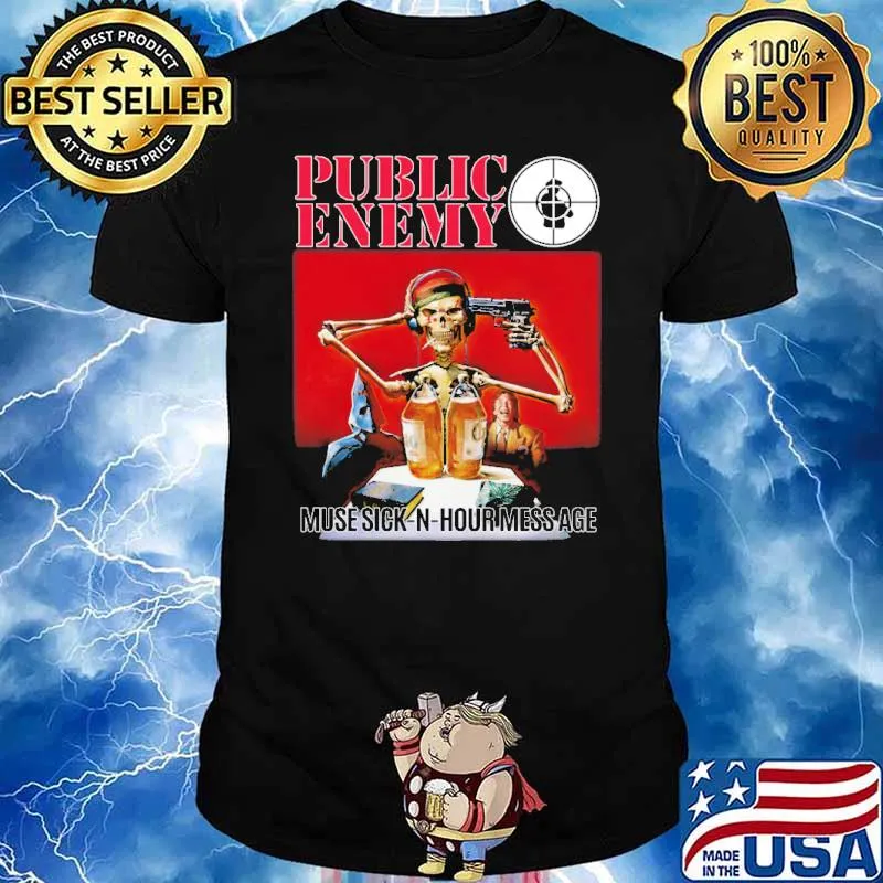 Public enemy muse sick n hour mess age skull shirt