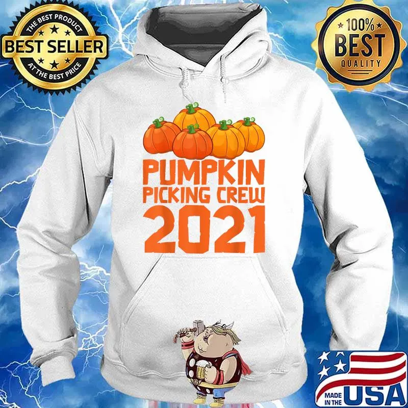Pumpkin Picking Crew 2021 Halloween Toddler Kids Costume T-Shirt Hoodie