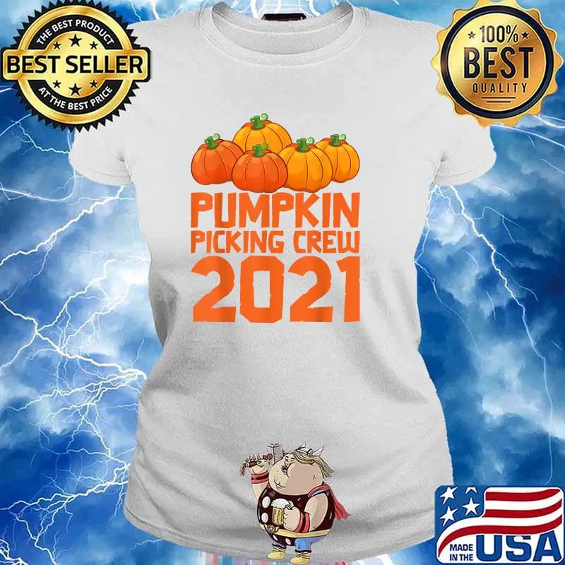 Pumpkin Picking Crew 2021 Halloween Toddler Kids Costume T-Shirt Ladies tee