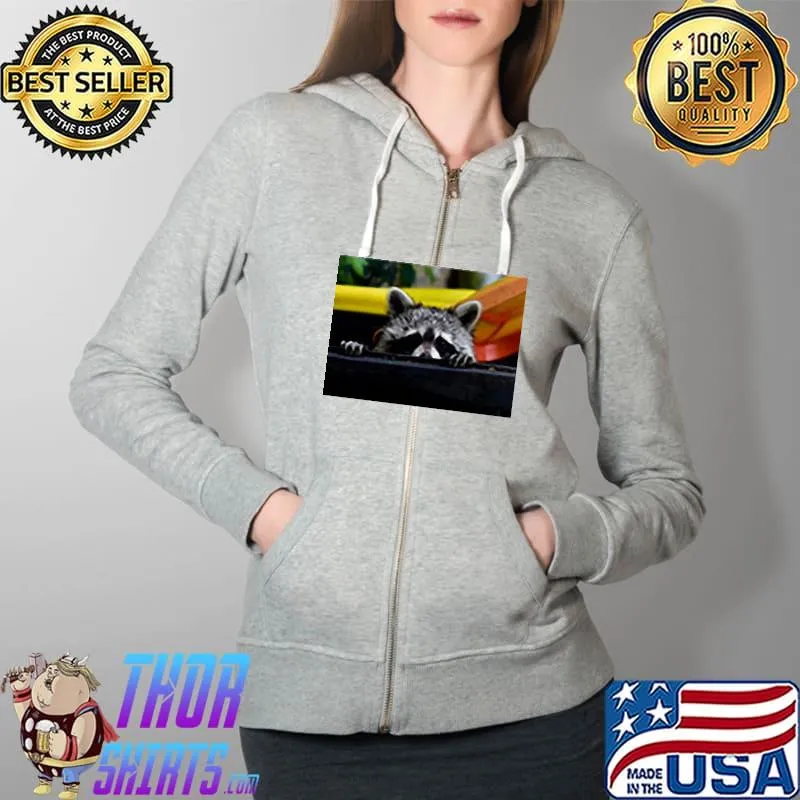 Raccoons Poster Shirt Full Zip Hooded