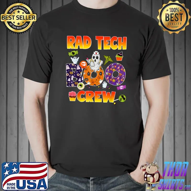 Rad Tech Boo Crew Halloween Ghost Costume Matching T-Shirt