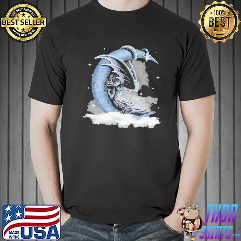 ragon Sleeping With Moon Shirt Unisex