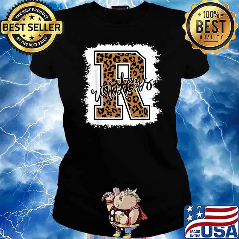 Raiders School Sports Fan Team Spirit Mascot Gift T-Shirt Ladies tee