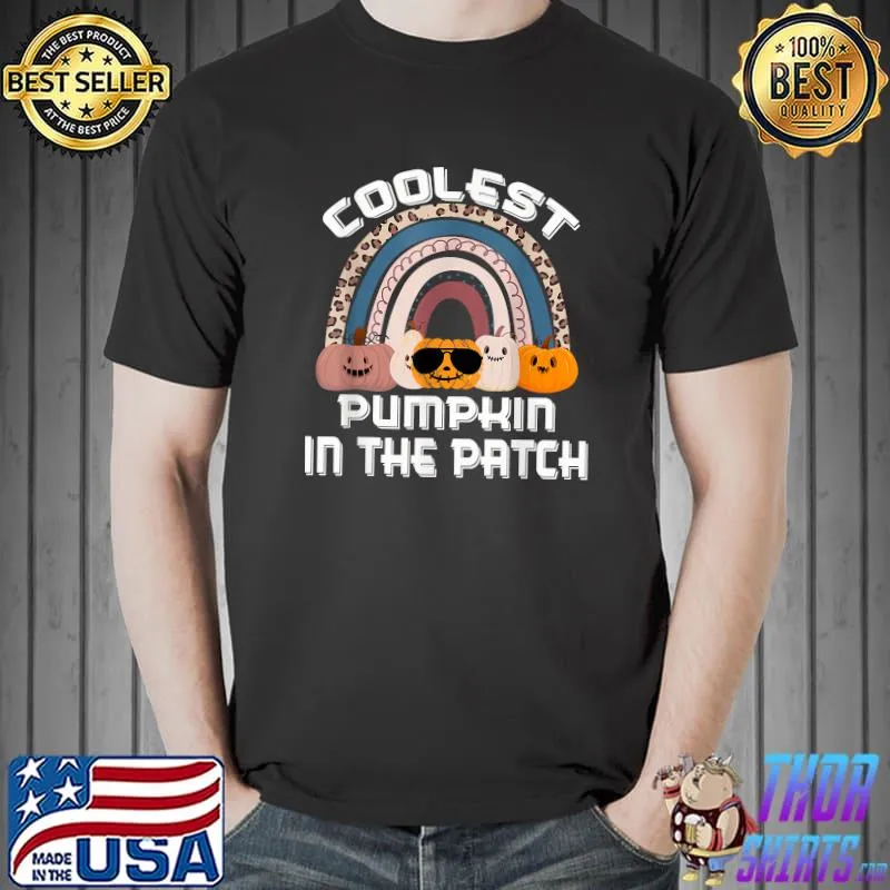 Rainbow Coolest Pumpkin In The Patch Halloween Toddler Boys T-Shirt Unisex