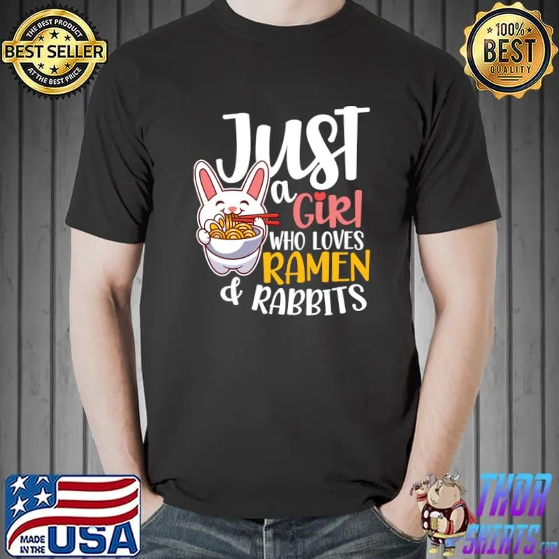 Ramen Fan Japanese Food Rabbit Bunnies Ramen Bowl T-shirt