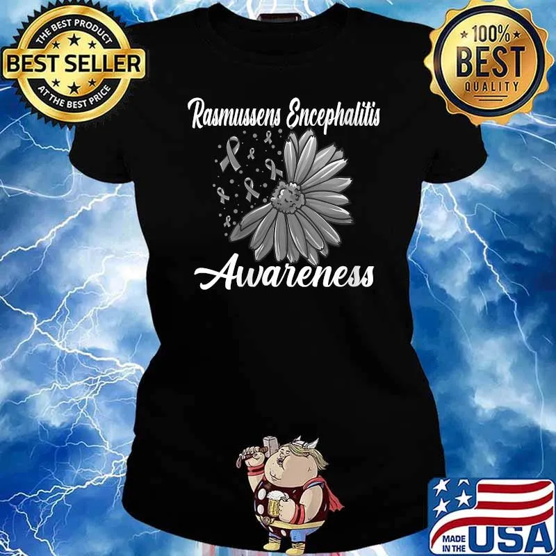 Rasmussen s Encephalitis Awareness Brain Disease Related Sun T-Shirt Ladies tee