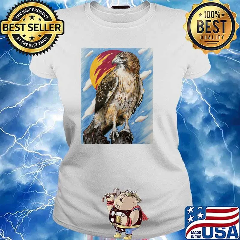 Red tail hawk Active T-Shirt Ladies tee