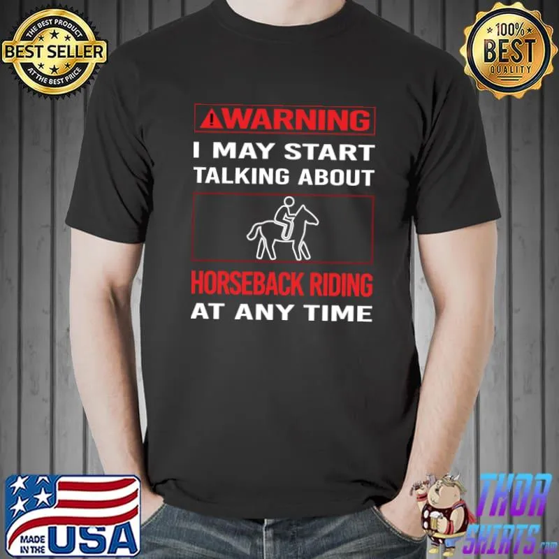 Red Warning Horseback Riding Horse Riding T-Shirt Unisex
