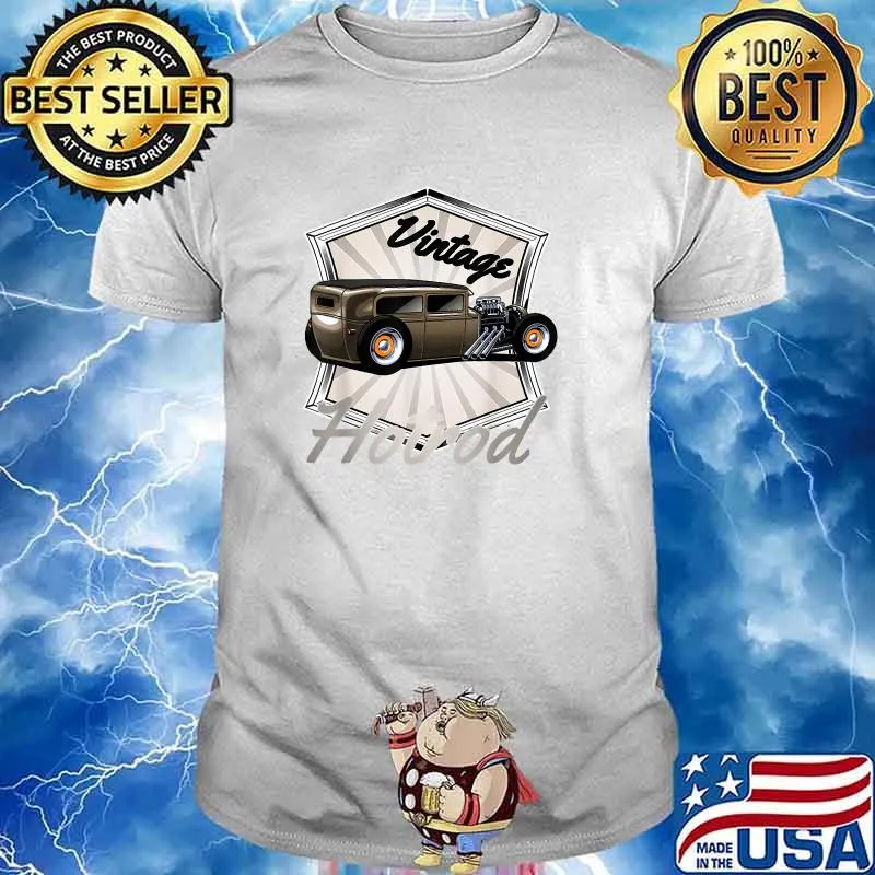 Retro Hotrod, Custom Car Enthusiasts, Mens Vintage Hot Rod T-Shirt