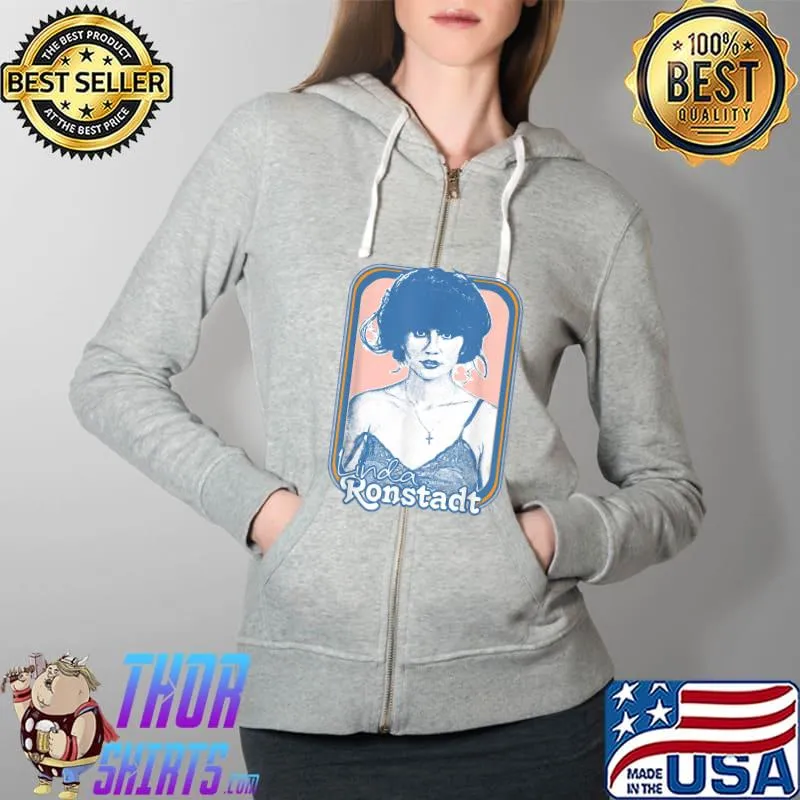 Retro Lindas Classic Design Arts Ronstadts Love Musician T-Shirt Full Zip Hooded