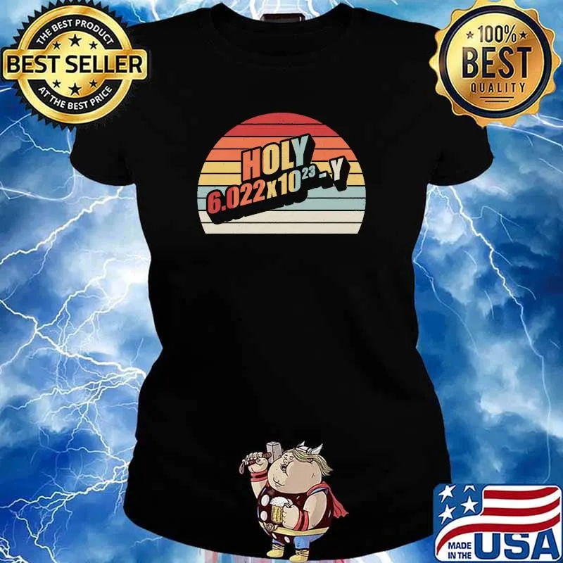 Retro Vintage Holy Moley Avogadro Mole Carbon Chemistry T-s Ladies tee