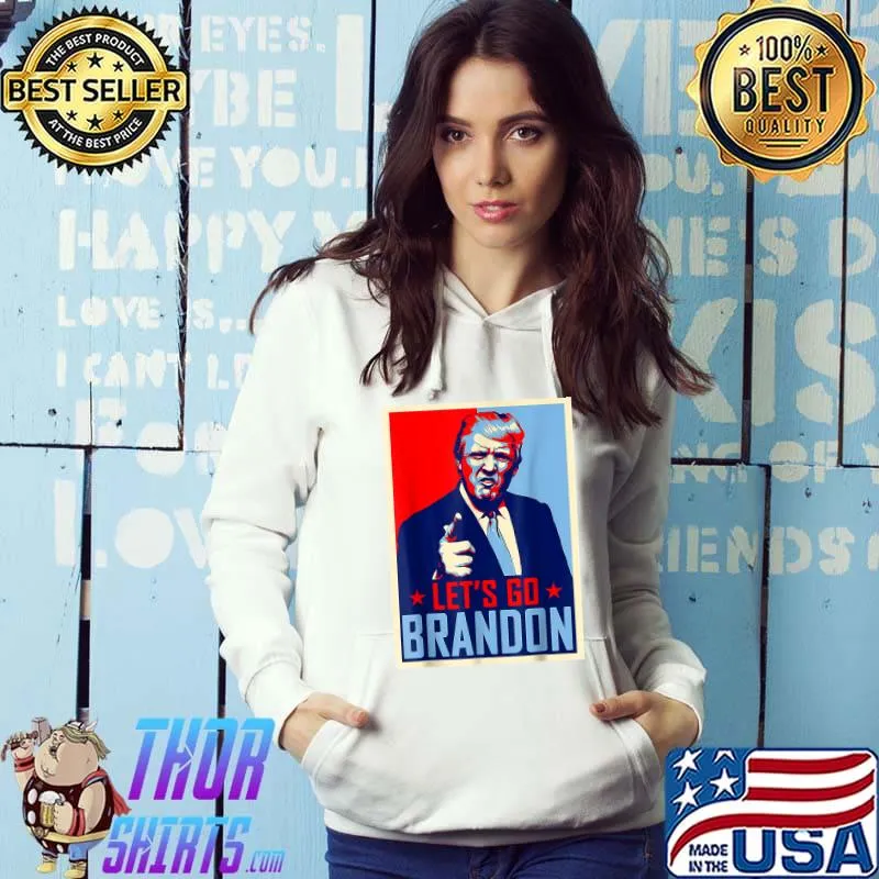 Retro Vintsge Let's Go Brandon Trump Poster Joe Biden Chant T-Shirt
